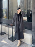 茵曼（INMAN）茵曼簡(jiǎn)約通勤黑色羊毛半身裙2025冬女裝新款顯瘦A字裙子 午夜黑 S 曬單實(shí)拍圖