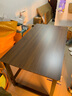 樺林語(yǔ)加固電腦桌臺式家用臥室一體寫(xiě)字現代簡(jiǎn)約書(shū)桌學(xué)習辦公室電競桌子 黑架子+古橡木【16MM厚加固款】 長(cháng)140寬80高75cm 曬單實(shí)拍圖