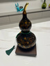 大明銅匠大漆黃銅葫蘆擺件客廳玄關(guān)家居創(chuàng  )意裝飾品辦公室桌面喬遷開(kāi)業(yè)禮品 黑金大漆葫蘆長(cháng)16*14.5*30.5 cm 曬單實(shí)拍圖