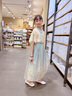 三葉豆（SANYEDOU）漢服女童夏季馬面裙2024新款兒童套裝女孩唐裝新中式國風(fēng)古裝裙子 淡綠色【馬面裙+上衣】 140 曬單實(shí)拍圖