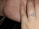 喜鉆繁花-鉑金鉆石戒指女奢華群鑲求婚結婚鉆戒婚戒送女友生日禮物 【約1.2克拉效果】共34分-現貨 曬單實(shí)拍圖