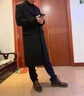 皮爾卡丹輕奢男裝 冬季男士大衣風衣加厚毛呢羊毛長款中青年呢子過膝保暖呢大衣加棉針織 黑色不加厚 180 曬單實拍圖