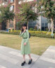 颜域绿色西装领连衣裙女士2024新款春装优雅气质高级感小香风裙子 绿色 M/38 晒单实拍图