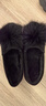 2026爆款百搭毛毛鞋女春秋季新款加絨外穿平底孕婦鞋豆豆鞋女加絨 黑色 40 (250mm) 曬單實(shí)拍圖
