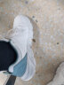 特步男鞋跑步鞋新款夏季厚底旅游透气轻便皮网面休闲运动鞋慢跑鞋子男 白-(皮面) 44 实拍图