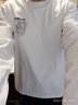 邦喬仕（BFDQJS）春秋新潮流寬松衛(wèi)衣男230G重磅純棉圓領(lǐng)長(zhǎng)袖t恤百搭上衣打底衫 白色棒球兔八哥 M(推薦體重95-110斤) 曬單實(shí)拍圖