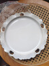 佳億廚連輕奢陶瓷牛排西餐盤(pán)家用菜盤(pán)甜品壽司盤(pán)復古創(chuàng  )意浮雕盤(pán)水果點(diǎn)心盤(pán) 10.3英寸陶瓷圓盤(pán) 曬單實(shí)拍圖