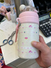 QUEENJOY大容量吸管杯便攜可愛(ài)保溫杯ins女生高顏值雙飲水杯外出學(xué)生隨身 粉色乖乖兔鹿殼保溫杯 500ml 曬單實(shí)拍圖