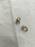 GRAYCEWODY999純銀足銀閃鉆星星耳扣女耳環(huán)時尚百搭小眾耳釘輕奢 金色滿鉆星星耳扣同款 曬單實拍圖