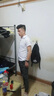 帝創(chuàng)者短袖襯衫男純色夏季休閑青年商務修身潮流薄款襯衣服男裝上衣 黑色+深藍 （2件襯衫） XXL（體重145斤左右） 曬單實拍圖