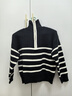左西童裝男童條紋毛衣兒童秋冬裝2025新款POLO領(lǐng)男孩大童針織衫潮 黑色【親膚不扎】 120 建議身高120cm左右 曬單實(shí)拍圖