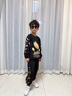 皮爾卡丹（pierre cardin）兒童衛(wèi)衣套裝8-9歲童裝5男童長袖春秋裝6街舞衣服7洋氣時髦13帥 黑色 收藏+項鏈 150 適合身高1米4左右 曬單實拍圖