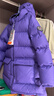 保姆鵝兒童羽絨服中長款加厚防寒外套寶寶中大童保暖冬裝 炭黑 120 曬單實拍圖
