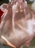 絲界真絲睡裙女100%桑蠶絲寬松短袖純色公主睡衣裙繡花絲綢家居服粉色 曬單實(shí)拍圖