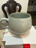 雅瓷汝窯茶杯辦公室陶瓷杯子帶蓋喝茶泡茶杯小青杯禮盒裝 汝窯小青杯 340ml 1只 曬單實(shí)拍圖