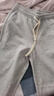 名創(chuàng  )優(yōu)品（MINISO）直筒褲男重磅休閑潮流春秋季青少年寬松百搭垂感衛褲 麻灰 L 曬單實(shí)拍圖