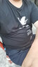 胖哥哥大碼男裝短袖t恤男加肥加大胖子寬松T恤夏季透氣圓領(lǐng)上衣肥佬上衣 黑色 4XL （210-250斤） 曬單實(shí)拍圖