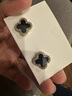 寧玥兒幸運(yùn)四葉草經(jīng)典耳釘女高端小眾高級感黑色耳環(huán)養(yǎng)耳洞耳飾女送 G089四葉草耳釘-黑色一對 曬單實(shí)拍圖