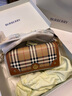 博柏利（BURBERRY）【禮物】女包 格紋拼皮革頂部提柄 Note 手提包 曬單實(shí)拍圖