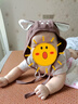 papa【糯米棉】爬爬秋季新款男女寶寶帽子嬰兒造型系帶帽護耳可愛(ài) 棕色 46cm 曬單實(shí)拍圖