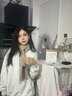 Siggi純羊毛圍巾女秋冬百搭保暖可愛(ài)蝴蝶結針織小圍巾圍脖生日新年禮盒 曬單實(shí)拍圖