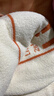 ubras慕斯絨菱格條紋翻領(lǐng)套頭長(cháng)袖長(cháng)褲套裝女睡衣情侶家居服男 女款-蛋黃流沙色 M 曬單實(shí)拍圖