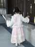 安妮優(yōu)兒（Anneyol）馬面裙女童漢服冬季2025新款古裝兒童秋冬裝國風(fēng)加厚旗袍裙拜年服 粉色 140 曬單實(shí)拍圖