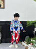 ULTRAMAN奧特曼衣服男童加絨加厚發(fā)光冬裝兒童賽羅男孩冬季套裝蜘蛛俠童裝 【澤塔】（發(fā)光眼鏡胸燈） 120 【建議身高110-120cm】 曬單實(shí)拍圖