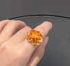 明牌珠寶 足金古法黃金牡丹冠群芳戒指婚嫁女戒AFM0250工費(fèi)2800 足金戒指 約10.77克 曬單實(shí)拍圖