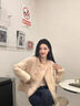 莫代爾小香風(fēng)外套女2026春秋冬新款毛絨絨女裝時(shí)尚百搭皮毛一體法式上衣 米色-冬季 加厚 M (100-113斤) 曬單實(shí)拍圖