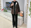 俞兆林中年媽媽冬裝加絨加厚仿水外套羊羔毛棉衣中老年女裝保暖棉襖 卡其色[羊羔絨] 3XL 供參考125-140斤 曬單實(shí)拍圖