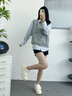 達(dá)芙妮厚底小白鞋女款2024秋冬新款女鞋加絨保暖棉鞋魔術(shù)貼百搭面包板鞋 白色 加絨 37 曬單實(shí)拍圖