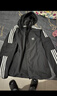 adidas經(jīng)典三條紋運動(dòng)連帽夾克外套男女春季阿迪達斯三葉草 黑色   M 曬單實(shí)拍圖