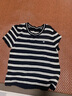 三彩【100萊賽爾】2025夏季新款圓領(lǐng)條紋針織衫短袖上衣套頭衫M 曬單實(shí)拍圖