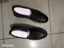 奧康（Aokang）商務(wù)休閑皮鞋男士耐磨牛皮軟底一腳蹬鞋黑色42碼 曬單實(shí)拍圖