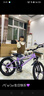 飛鴿高端兒童自行車(chē)山地車(chē)減震雙碟剎男女孩6-8-9-16歲賽車(chē)單速變速車(chē) 頭燈紫色+變速一體輪+減震雙碟剎 22寸適合140-160cm 曬單實(shí)拍圖