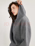 初語(yǔ)毛衣女2025秋季新款連帽復古輕運動(dòng)保暖收腰蒼灰色休閑上衣 蒼灰色 M 曬單實(shí)拍圖