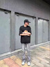 柏銘臣牛仔褲男夏季美式煙灰色直筒高街潮牌水洗復(fù)古彈力顯瘦休閑褲子男 灰色常規(guī) XL 【建議120-135斤】 曬單實(shí)拍圖