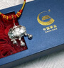 中國黃金（CHINA GOLD）蛇年本命年足銀平安鎖項鏈寶寶款吉祥銀鎖長(cháng)命鎖嬰兒滿(mǎn)月周歲禮物 蛇寶寶吉祥平安鎖【京速達】 曬單實(shí)拍圖