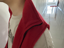 匯彩衫加絨加厚工作服馬甲定制印logo超市生鮮水果店配送員冬季背心馬夾 XC-絨馬甲大紅色 2XL 曬單實(shí)拍圖