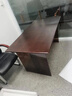 惠尋實(shí)木大長(cháng)書(shū)桌客廳亞克力大板桌餐桌一體家用多人閱讀學(xué)習桌工作臺 黑胡桃色#大板桌 140cm*80cm*75cm 曬單實(shí)拍圖