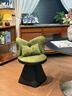 航軒世家梳妝臺凳輕奢高級感設計師蝴蝶椅可旋轉實(shí)木底座法式化妝椅 綠色-有抱枕 曬單實(shí)拍圖