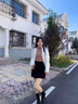 NICOLEJOLIE半身裙女2025年春秋新款短款包臀裙高腰顯瘦A字短裙通勤辣妹風(fēng) 黑色 M （建議體重95-105斤） 曬單實(shí)拍圖