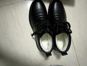 卡帝樂(lè )鱷魚(yú)（CARTELO）高檔男鞋高幫加絨羊毛棉鞋男真皮軟底雪地靴防滑休閑鞋棉皮鞋男 黑色 38 曬單實(shí)拍圖