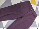 羅蒙2025時(shí)尚秋冬紫色加絨牛仔褲女新款彩色高腰闊腿葡萄紫褲子 葡萄紫 單褲  M 曬單實(shí)拍圖