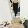 笙格兒 保暖褲秋褲女德絨雙面加絨秋冬線(xiàn)褲可外穿無(wú)痕高腰顯瘦打底褲女 黑色 L(105-130斤） 曬單實(shí)拍圖