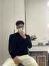 黑盒白港風(fēng)街頭針織衫男秋冬季潮流ins高級(jí)感半高領(lǐng)純色休閑內(nèi)搭打底衫 JGCLFS-M01黑色 XL 曬單實(shí)拍圖