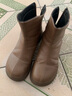 大東秘語(yǔ)馬丁靴女華耐復古短靴軟底防滑高端女靴洋氣顯瘦百搭短靴單鞋 卡其色單里 38 曬單實(shí)拍圖