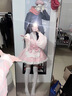 閃動(dòng)少女（SHANDONGSHAONV）洛麗塔裙子可愛(ài)蘿莉塔lolita原創(chuàng  )設計夏日萌喵洋裝和風(fēng)女仆改良連 粉色【上衣+半身裙+圍裙+腰封蝴 M 曬單實(shí)拍圖