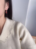 唐后（TH）紅瑪瑙寶石耳環(huán)女長款925銀耳飾歐美耳墜送媽媽生日節(jié)日禮物 玫瑰金色紅瑪瑙 曬單實拍圖